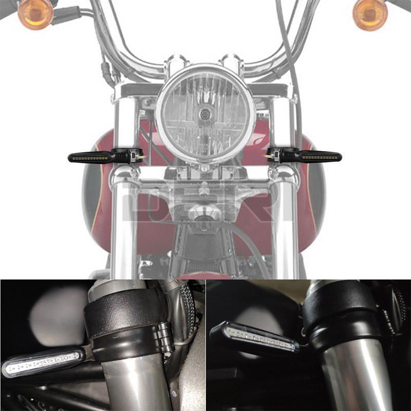 2X Motorcycle Front Fork Clamp Mount Bracket Holder Turn Signal Fog Spot Light