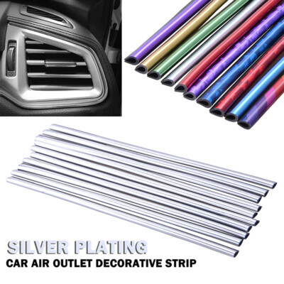 10PC Car Air Conditioner Air Outlet Decoration Strip Cover Interior Accessories