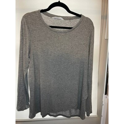 Member's Mark Womens Gray Favorite Cross Front Tee Long Sleeve T-shirt Large