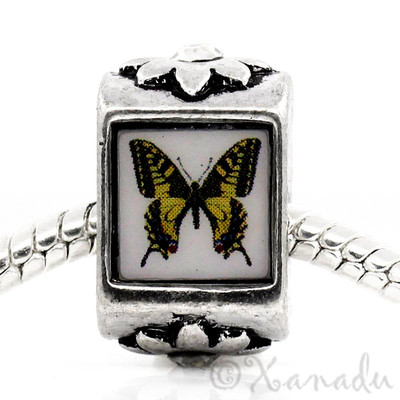 Monarch Butterfly European Charm Bead For European Charm Bracelets And Necklaces