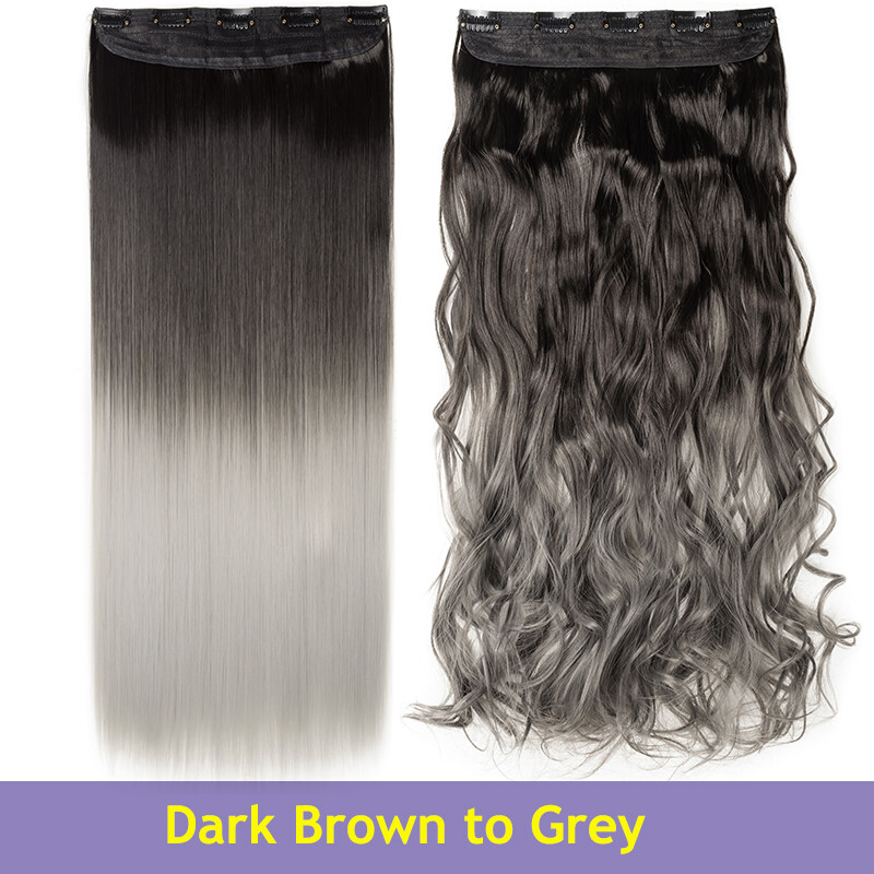 ONE Piece Clip In Hair Extension Full Head Natural For Human Real Long Thick ttT
