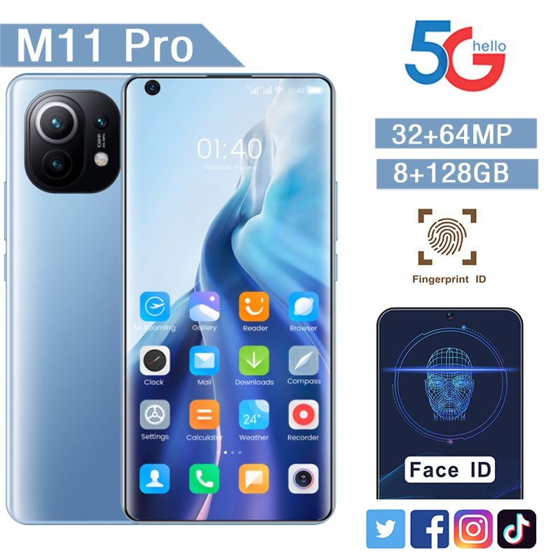 2022 5G 6.8 Inch Unlocked Smartphone Android 11 Dual SIM 10 Core Mobile Phone