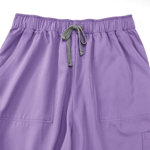 New Nurse Uniform Women Men Scrub Set V-Neck Top Straight Cargo Pants Summer