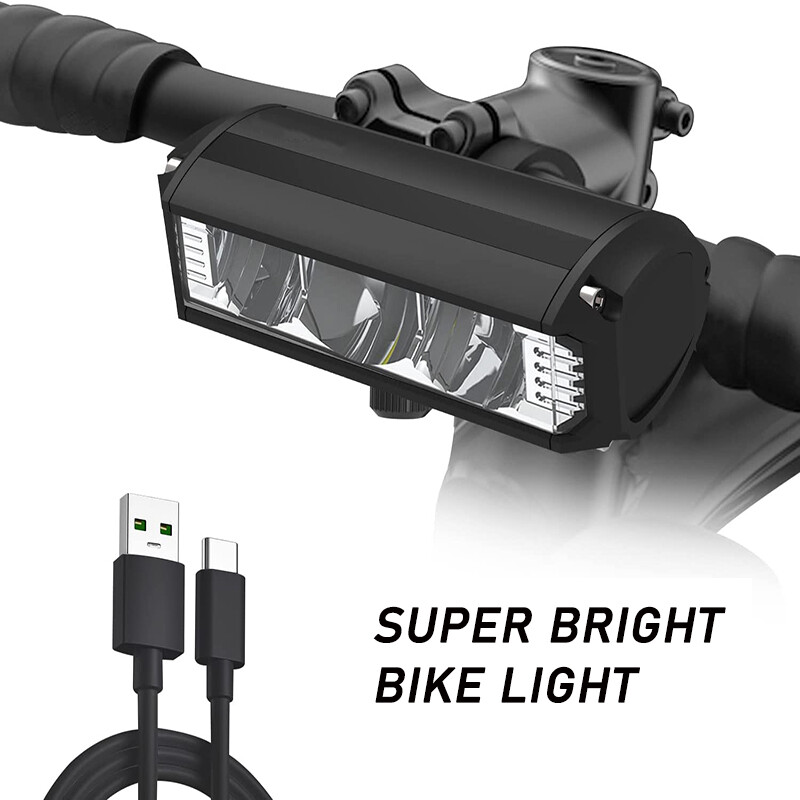 Waterproof Super Bright LED Bike Light USB Rechargeable Bicycle Front Headlight~
