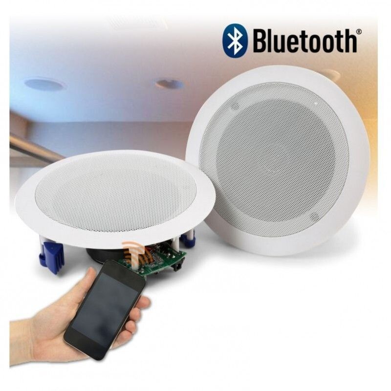 Coppia Casse Altoparlante Audio Bluetooth Soffitto Incasso Casa 20w P8055
