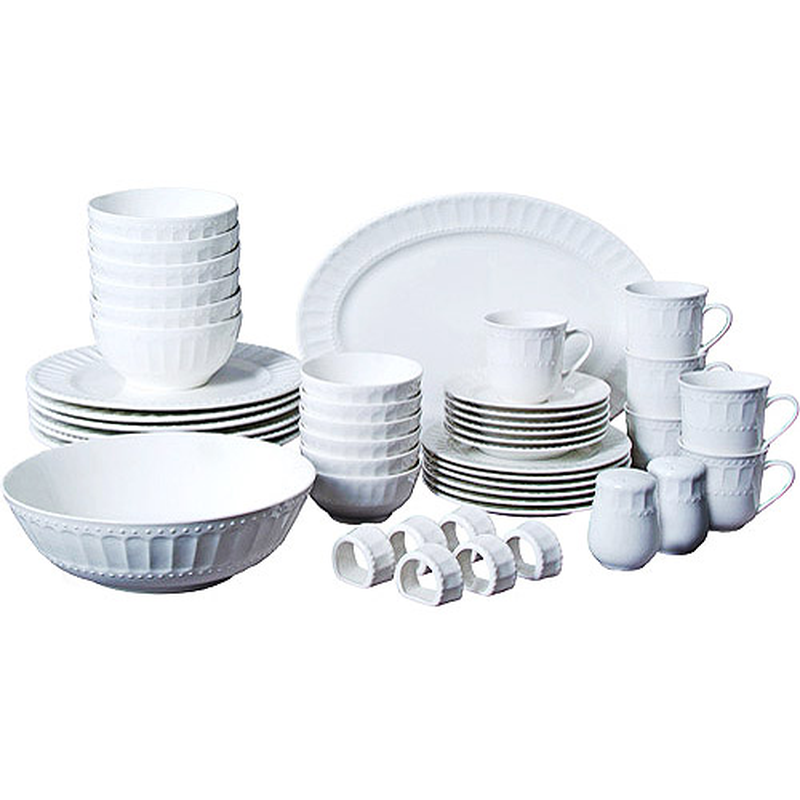 46 Piece Plates Dishes Bowls Kitchen China Serveware Gibson 