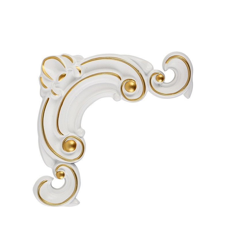 4x PVC Selbstklebend Geschnitzt Ecke Inlay Möbel Applikationen Formen Aufkleber