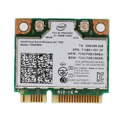 Dual Band Wireless-AC 7260HMW Mini PCI-E BT4.0 Card Intel For HP SPS 710661-001