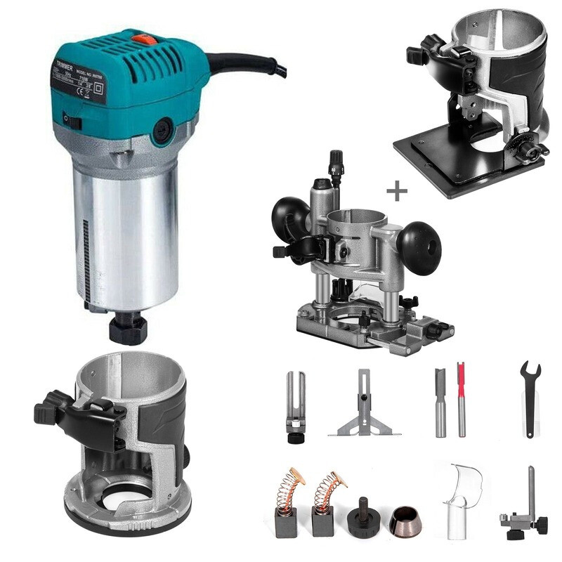 1.25 HP Soft Start Compact Router Kit Variable Speed With Fixed Plunge Tilt Base