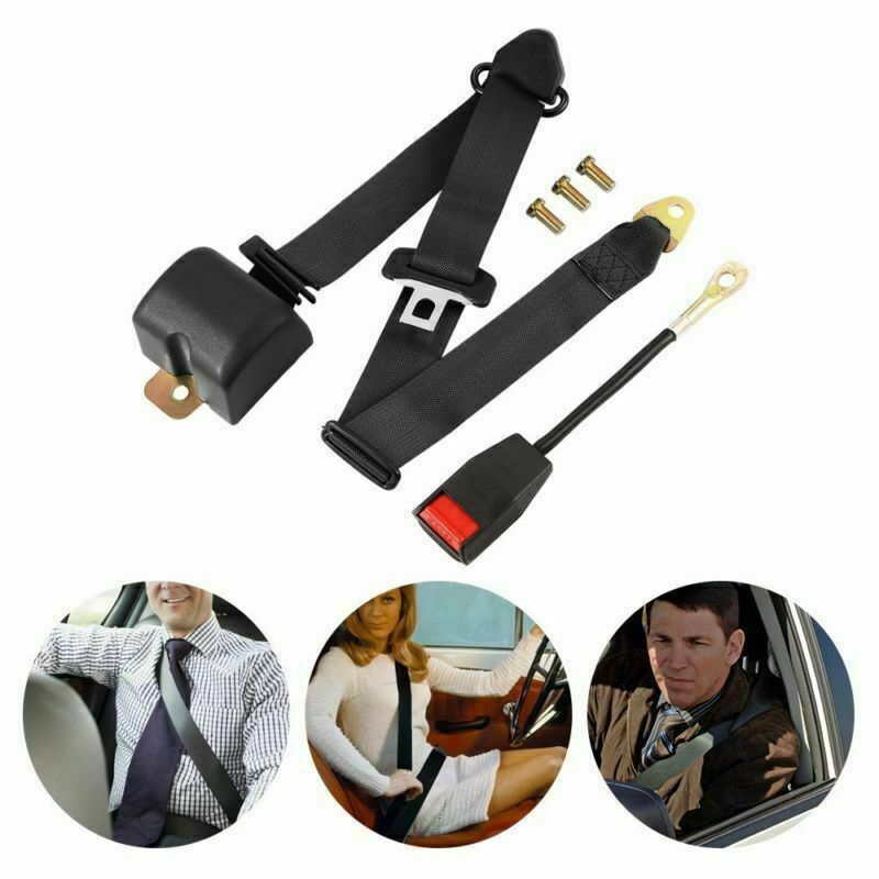 2 Set Universel ceinture de sécurité 3 point rétractable Voiture Siège Extension