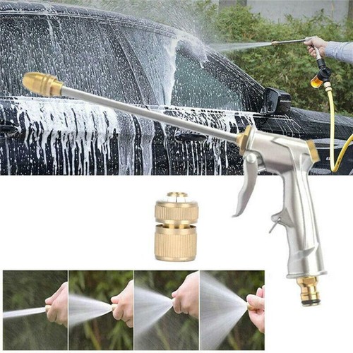High Pressure Power Washer Water Gun Spray Nozzle Garden Cleaning Tool w/Adapter