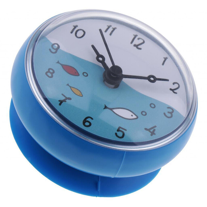 New Shower Bathroom Bath Kitchen Silicone Wall Clock w/ Suction Cup A 635