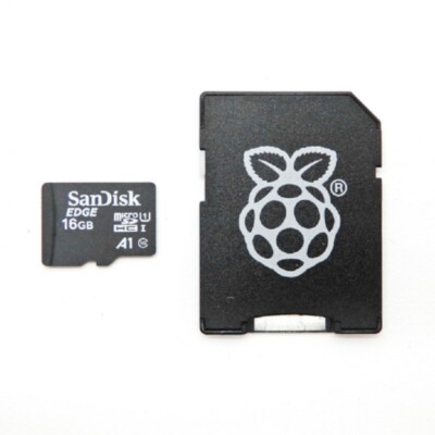 NOOBS Raspberry Pi Foundation SanDisk 16GB Micro SD Card w/ Adapter SDSDQAD-016G