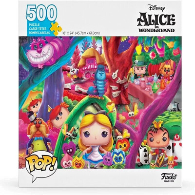 Funco Pop Puzzles Disney Alice In Wonderland Vinyl Figure Display Box Collection