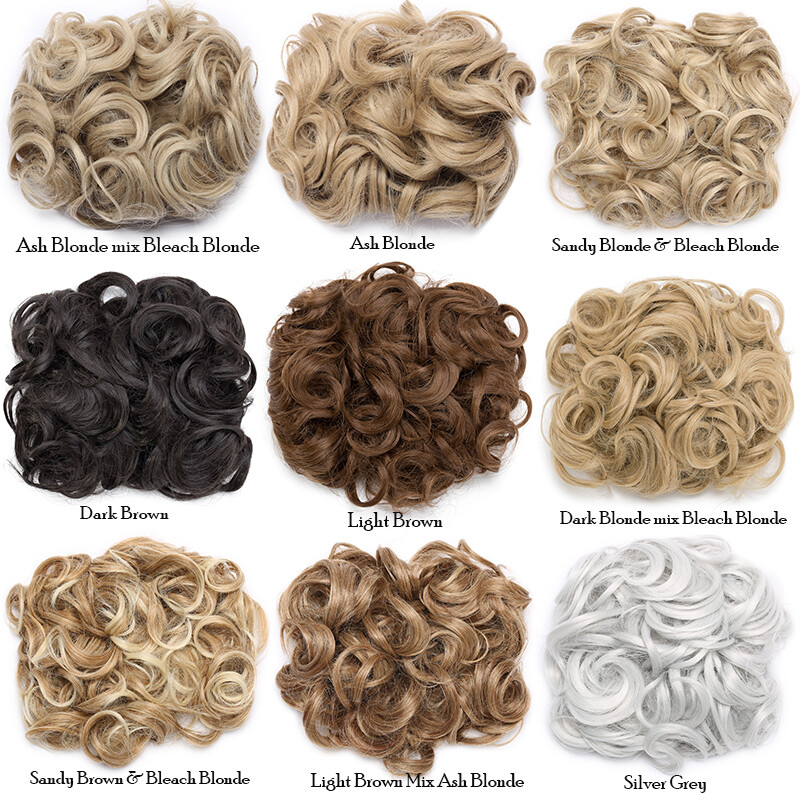 Extra THICK Rose Messy Bun Scrunchie Hair Extensions Ponytail Hairpiece AS Human