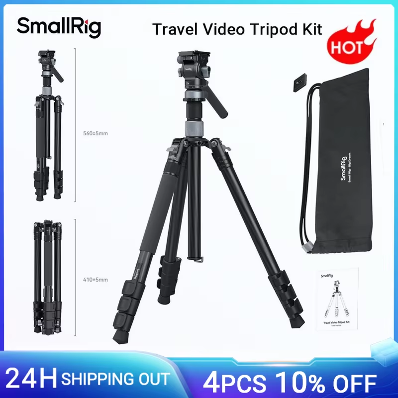 Travel Video Tripod Kit Lightweight Tripods with 360° Video Head for Arca-Swiss