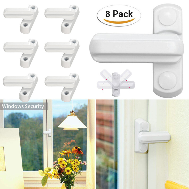 Details About 8 Pack Sash Jammers Zinc Alloy Home Security Locks For Upvc Pvc Doors Windows