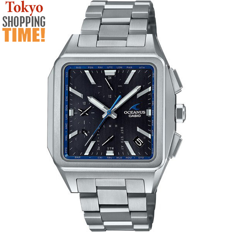 Pre-owned Casio Oceanus Ocw-t5000-1ajf Titanium Solar Radio Bluetooth Men`s Watch Japan