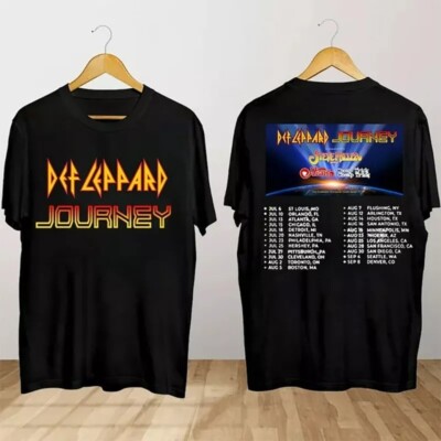 Def Leppard And Journey Summer Stadium Tour 2024 T Shirt, Concert Music Merch
