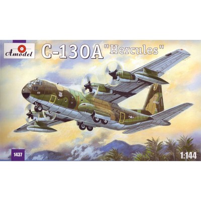 AMODEL 1437 C-130A Hercules Scale Aircraft 1/144 - Plastic model kit