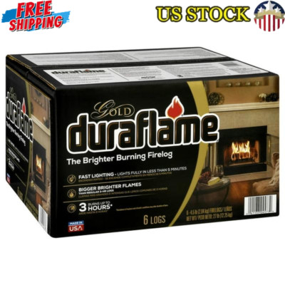 Ultra Premium Firelogs 4.5 Lb 6-Pack 3 Hour Burn Bright Flames Eco-Friendly New