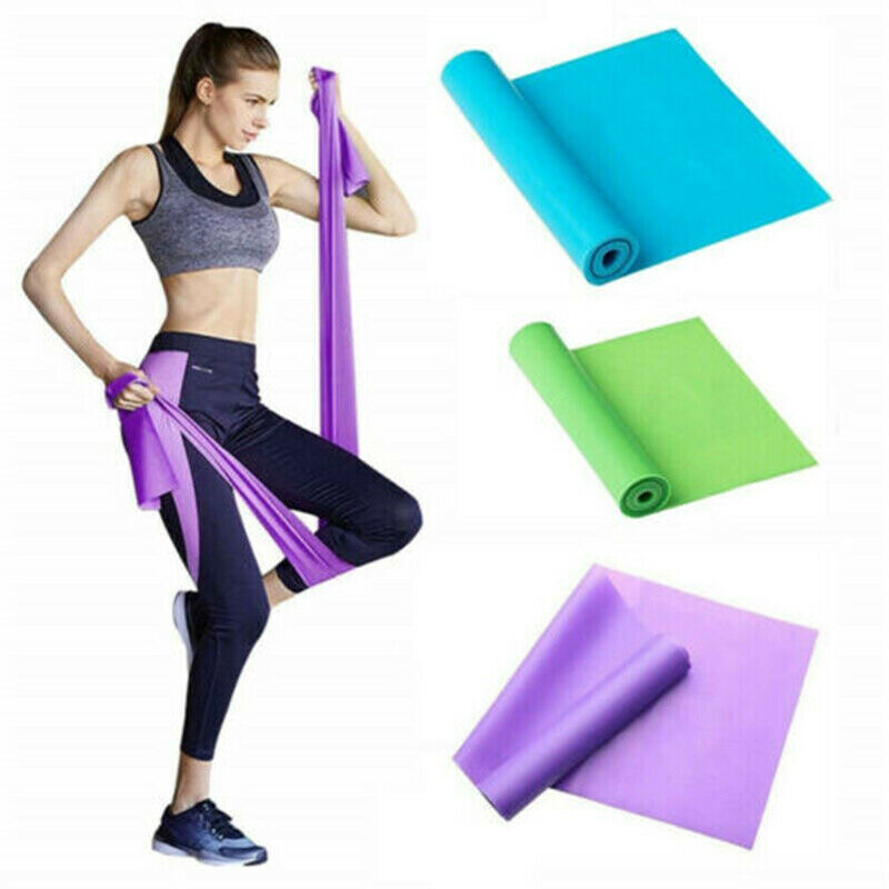 US 1.5m Yoga Exercise Fitness Elastic Strap Band Sports Stre