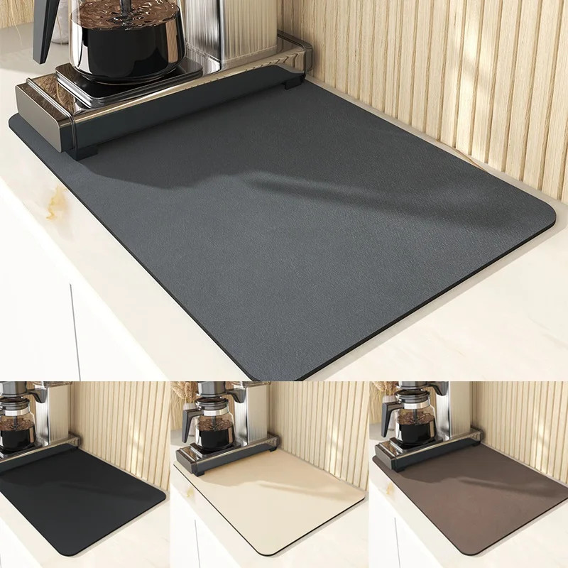 Super Absorbent Kitchen Tableware Impermeable Drainage Mat Coffee Dish Drying Ma