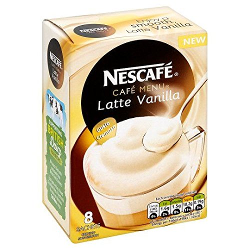 e Vanilla Latte Coffee 8 Sachets 148G