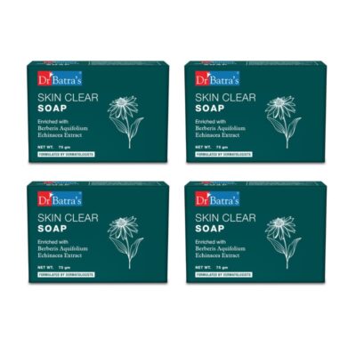 Dr Batra's Skin Clear Soap, Enriched with Berberis, (75g, Pack of 4)