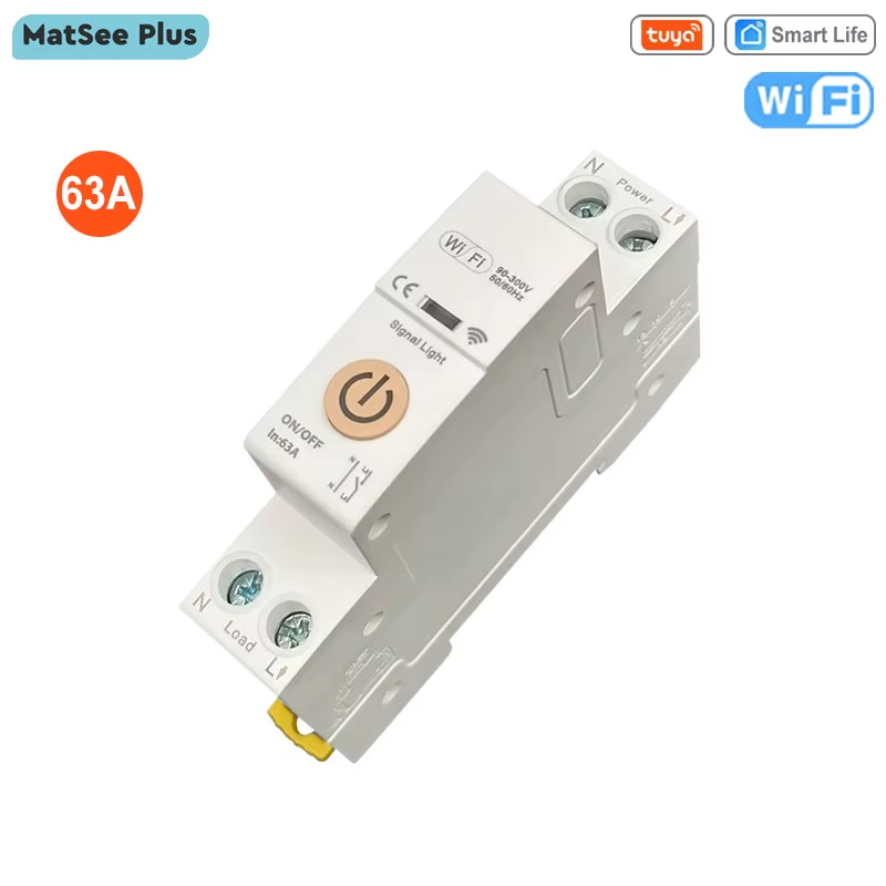 Tuya Smart Life WiFi Circuit Breaker Switch 63A 1P+N with Timer Remote Control O