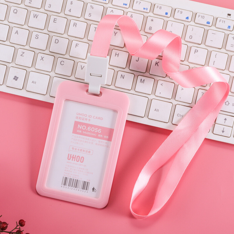 Waterproof ID Badge Holder Hard Plastic Card Case Slim Lanyard Protector