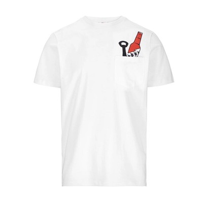 

Мужская футболка KAPPA 381J18W Original Bredy, белая E2023, White