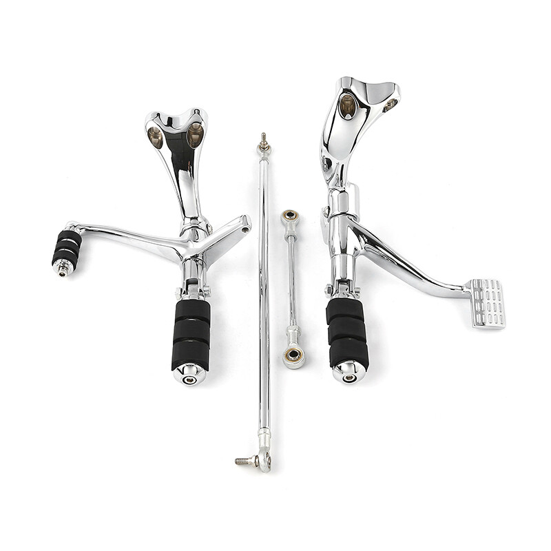 Chrome Forward Controls Kit Pegs Levers Linkages For Harley Sportster 883 1200