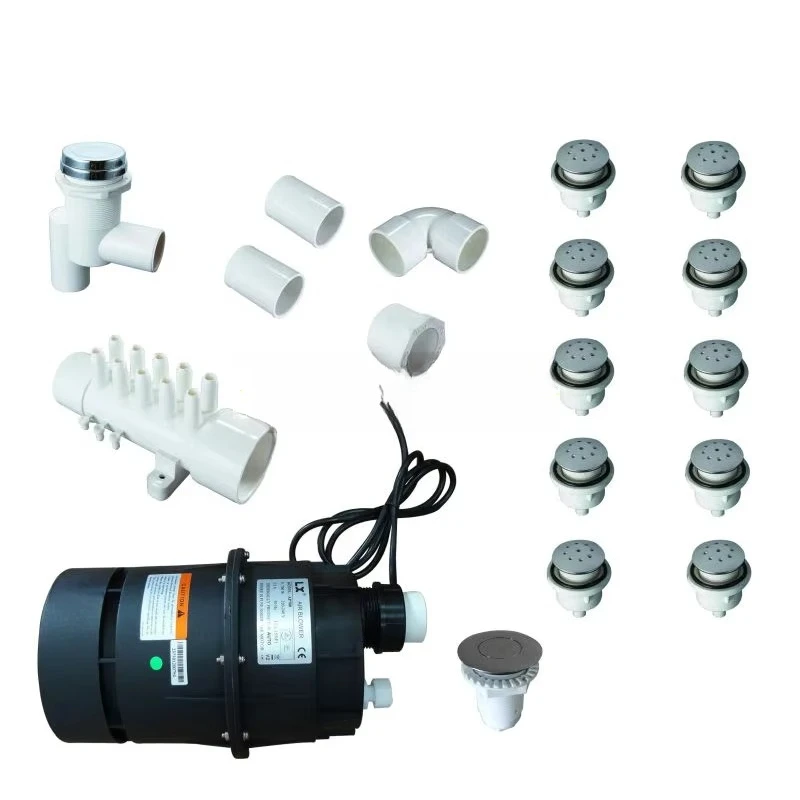 60-02 Outdoor Portable Rectangle Hot Tub Bubble System Whirlpool Air Massage Jet