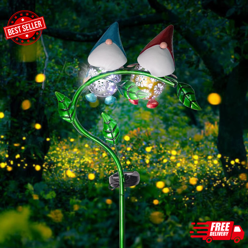 Gnomes Solar Garden Stake Lights Waterproof Solar Pathway Li