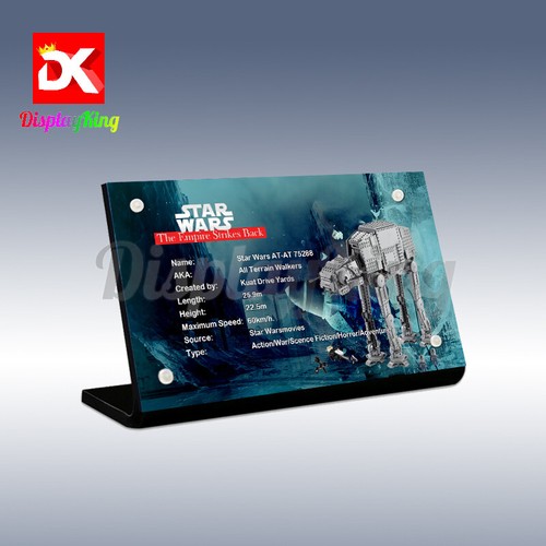 Display King - Acrylic display plaque for Lego AT-AT 75288 (NEW)