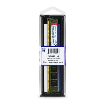 Kingston Brand New Memory RAM KVR16LN11/4 4GB PC3L-12800 CL11 240-Pin UDIMM