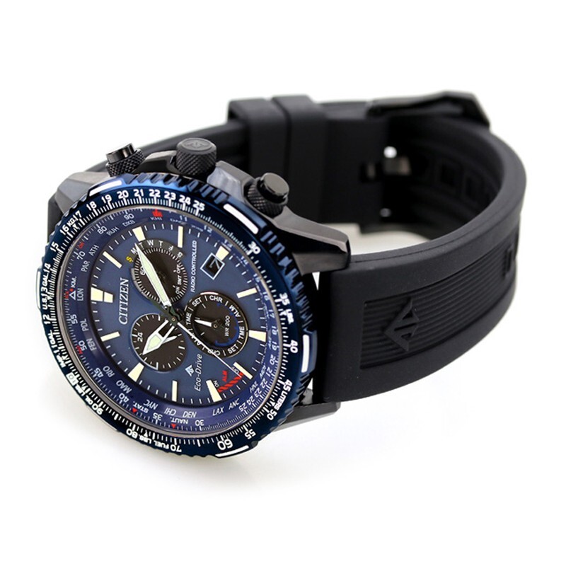 Pre-owned Citizen Promaster Sky Cb5006-02l Sporty Eco-drive Radio Direct Flight Men Watch