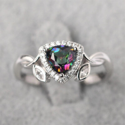 925 Silver Filled Rings Gorgeous Cubic Zirconia Engagement Women Gifts Size 6-10
