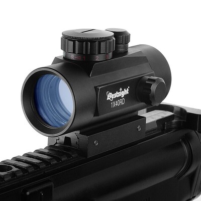 BEST 1X32 FIBER SOURCE RED ILLUMINATED SCOPE BLACK COLOR TACTICAL HUNTING RIFLES