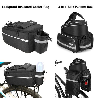 Lixada 10-25L Waterproof Bike Rear Seat Bag Cycling Pannier Bag /Bike Cooler Bag