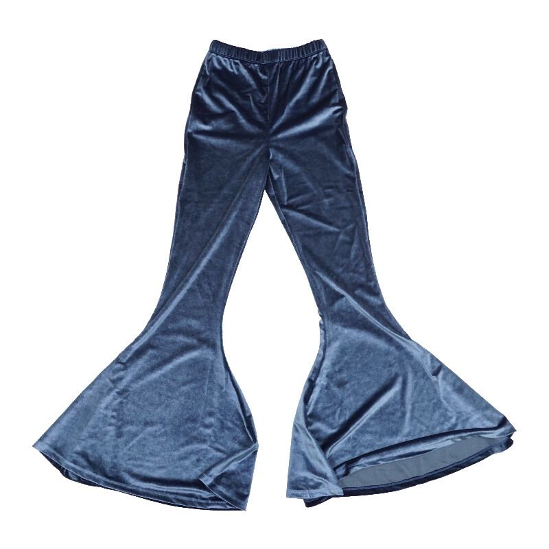 

ЖЕНСКИЕ БРЮКИ WIDOW ИЗ СТРЕЙЧ-БАРХАТА КЛЕШ, Velvet blue