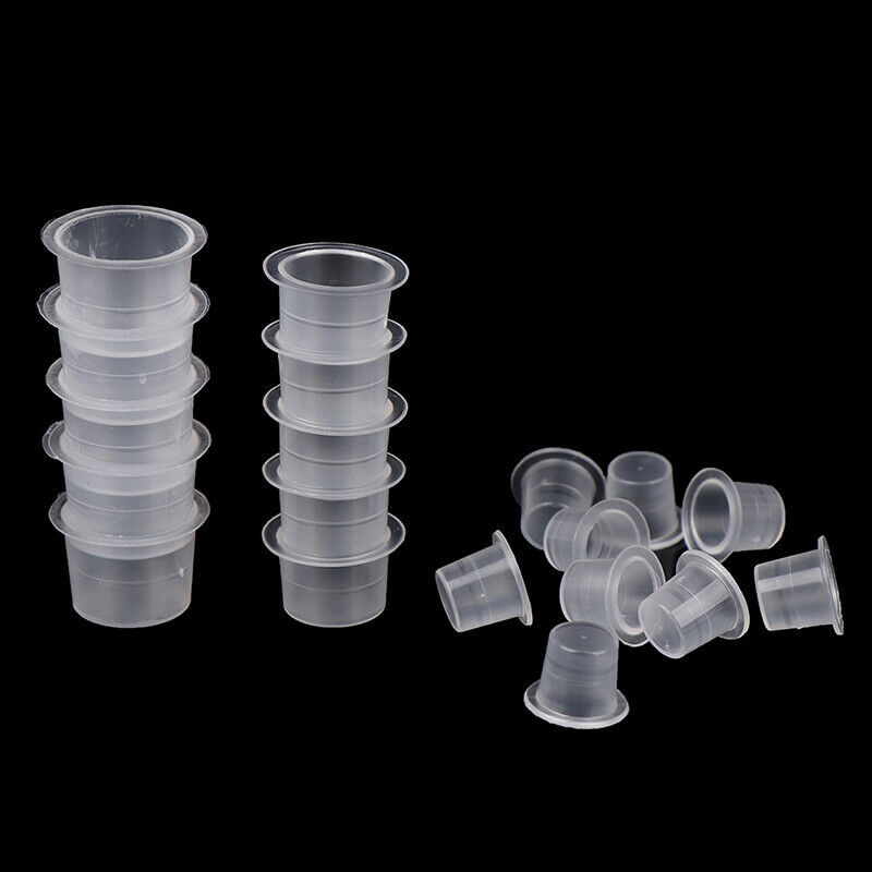 100/500 Pcs Ink Caps Plastic Cups Tattoo Supplie