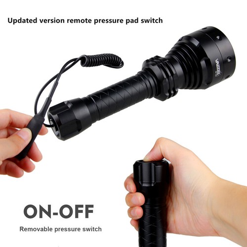 500Yard Zoomable Green XPE LED Flashlight Predator Varmint Hog Hunting Spotlight