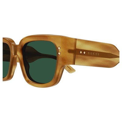 Pre-owned Gucci Gg1261s-004 Havana Havana Green Sunglasses