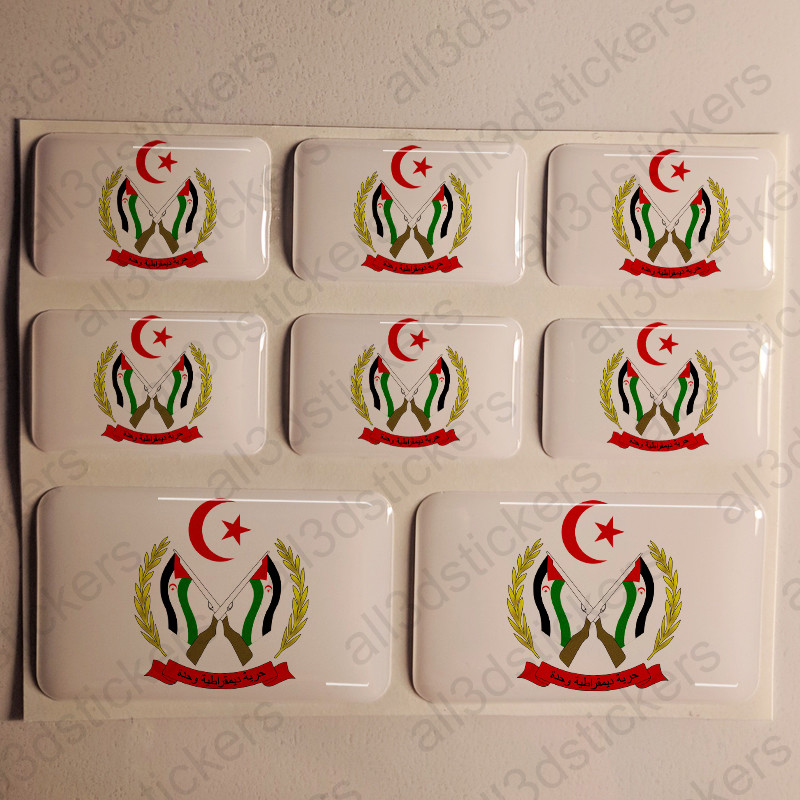 Autocollant RÃ©Publique Arabe Sahraouie DÃ©Mocratique Armoiries Blason  3d RÃ©Sine