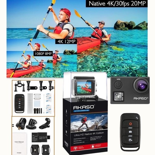 Original AKASO V50 4K/30fps 20MP Action Camera WiFi Sports DV Camcorder 2019 New
