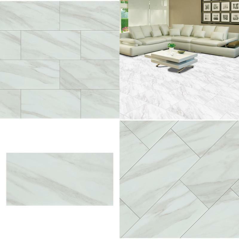 Kolasus White 12 In. X 24 In. Polished Porcelain Floor And Wall Tile (16 Sq. Ft.