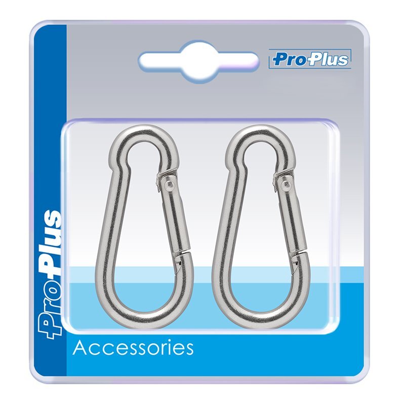 Karabiner Edelstahl 6x60mm 2 Stück im Blister