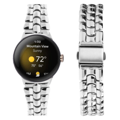 Slim Stainless Steel Strap Metal Watch Band for Google Pixel Watch 1 2 Band